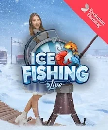Ice Fishing Live gameshow med fisketema og multiplikatorer